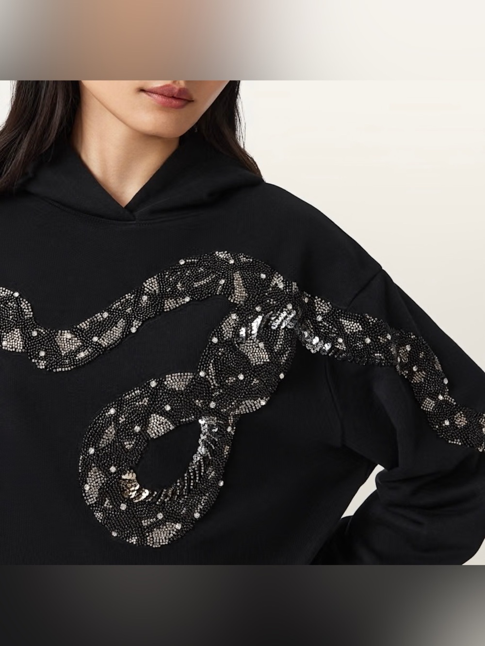 Allsaints Alenka Pippa Embellished Hoodie - Picture 2 of 10